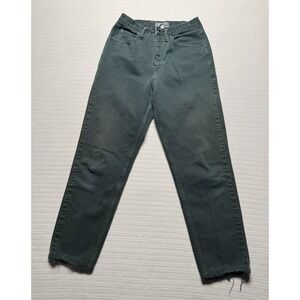 VTG Guess Green Distressed Paint Stained Jeans Size 25x26 (Tag 29) Artist Grunge